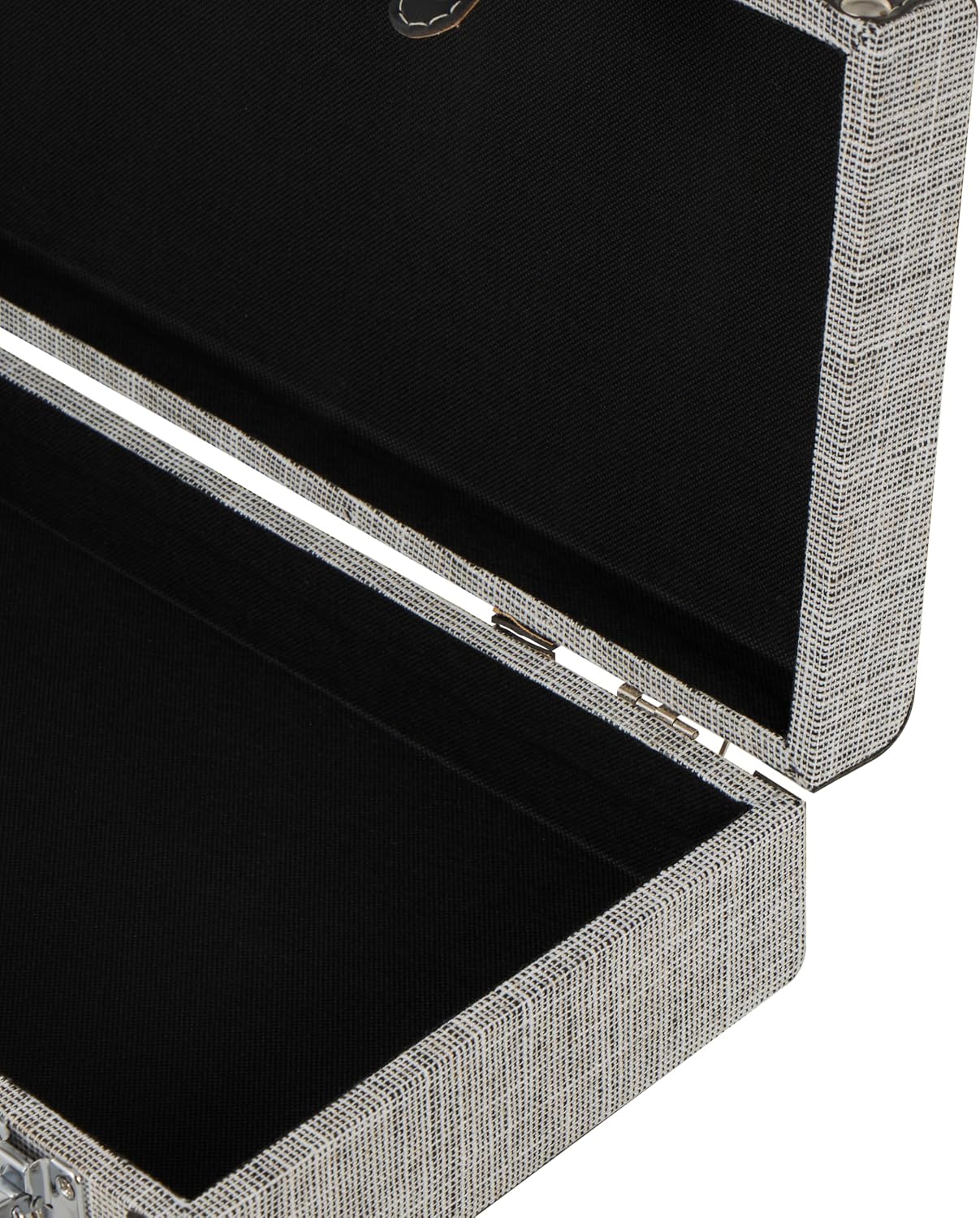 Deco 79 Fabric Decorative Trunk Woven Storage Decorative Large Boxes with Silver Latches and Buckles, Set of 2 Storage Trunks 21', 19' W, Gray