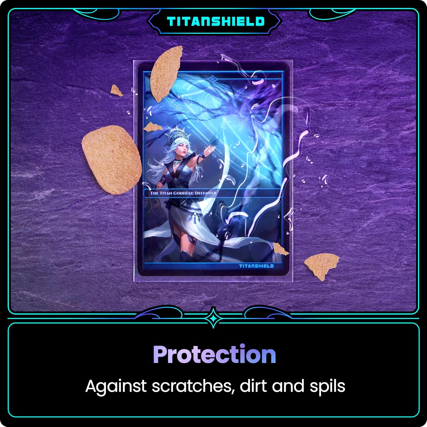 TitanShield Premium Card Sleeves | Compatible with Pokemon, One Piece, Lorcana, Flesh & Blood, & Magic The Gathering MTG | (150 Sleeves - Standard) (30, Clear, Standard | 66x91mm)