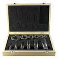 Drillco 2700C Series 12 Piece Carbon Steel Pipe Tap and Die Set, Uncoated (Bright) Finish