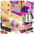CraftZee 𝗦𝗨𝗣𝗘𝗥 𝗗𝗘𝗟𝗨𝗫𝗘 Soap Making Kit - All-in-One Soap Making Supplies with 6lbs Soap Base, 8 Dyes, 8 Essential Oils, Silicone Molds, Cutters, All Essential Tools & Instructions