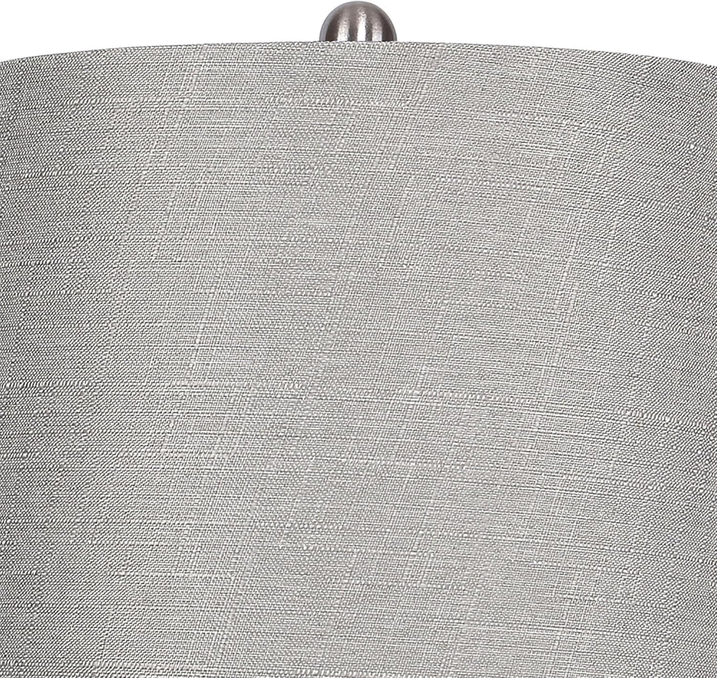 Ashland 27' Metal Table Lamps Set of 2, Desk Lamp, Bedside Lamps for Night Stands, Nightstand Lamp, Small Lamp, Small Table Lamps for Living Room Set of 2 (Brushed Nickel, Light Grey Linen)
