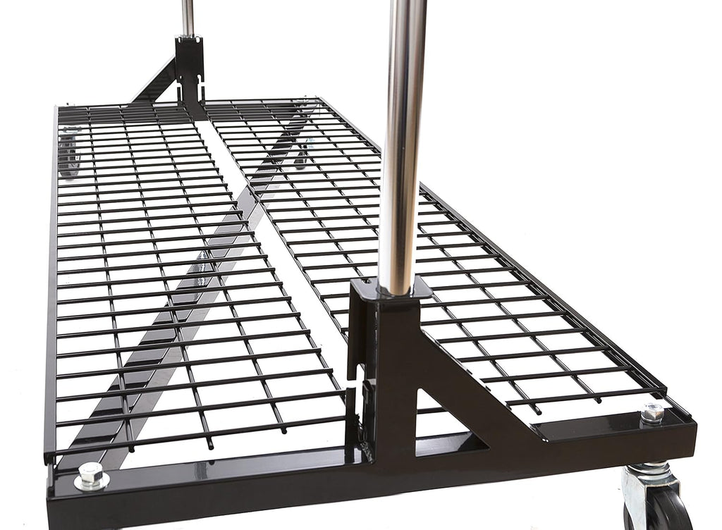 Only Garment Racks OG-RZK8SLFB Z Rack Base Shelf - Heavy Duty Two Piece Design Base Shelf for Z Racks - Black