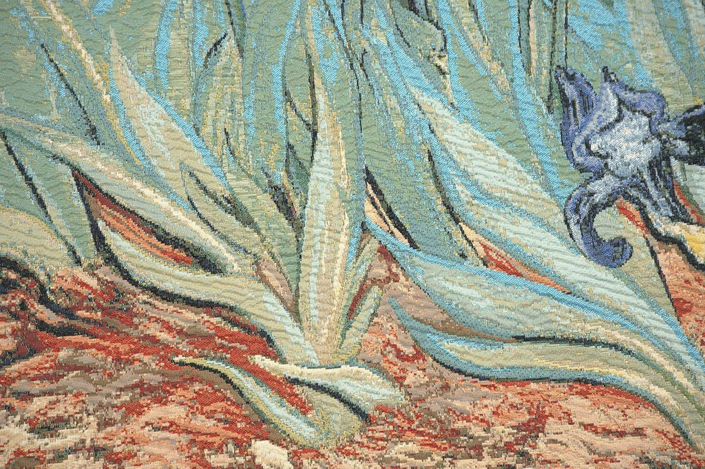 Charlotte Home Furnishings Inc. Iris By Van Gogh Italian Tapestry Wall Hanging 48 X 63 Inch Viscose Cotton And Polyester Blend Wall Art Perfect For Home Decor And Wall Decor By Vincent Van Gogh