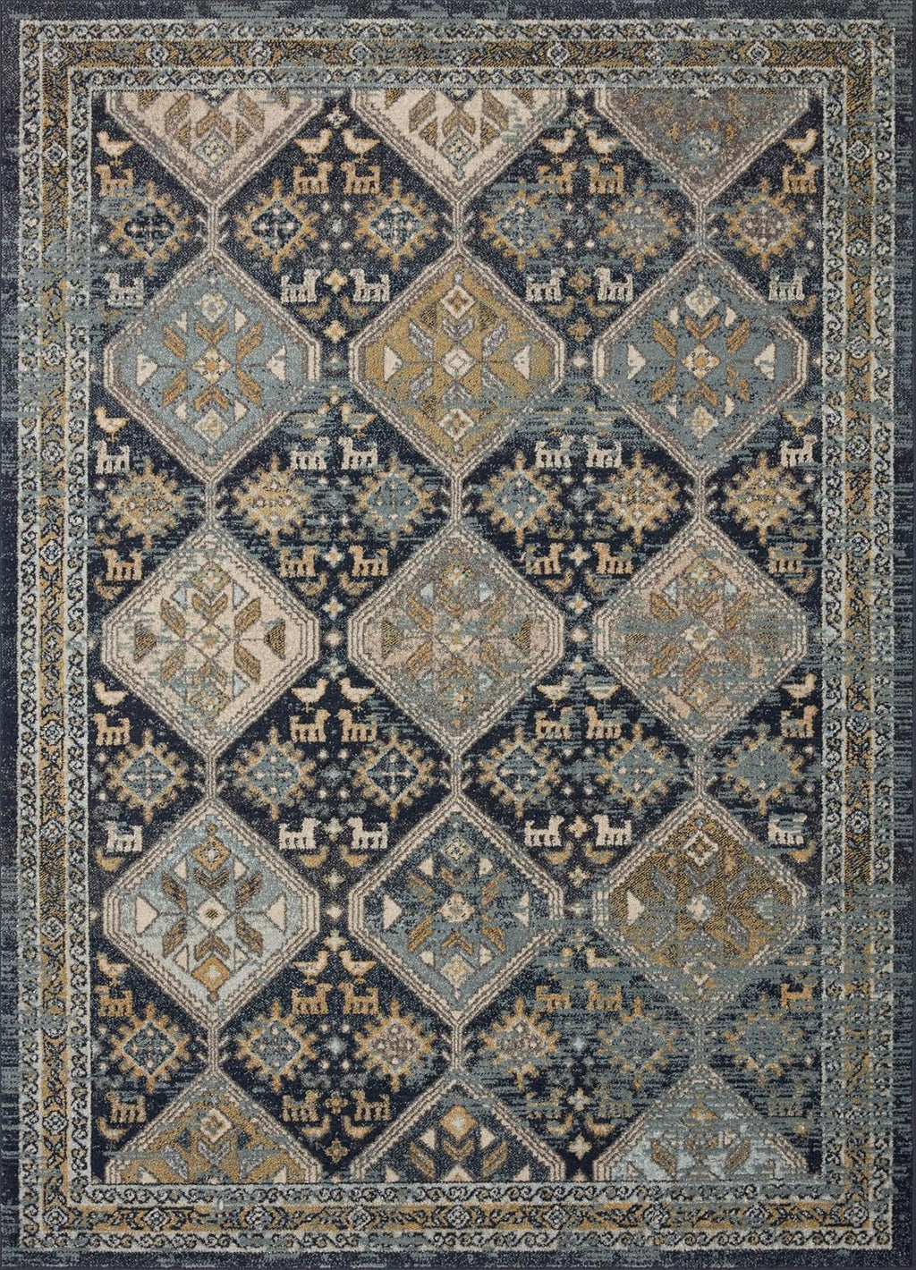 Loloi Jocelyn Collection JOC-02 Navy/Blue 7'-10' x 10' .38' Thick Area Rug